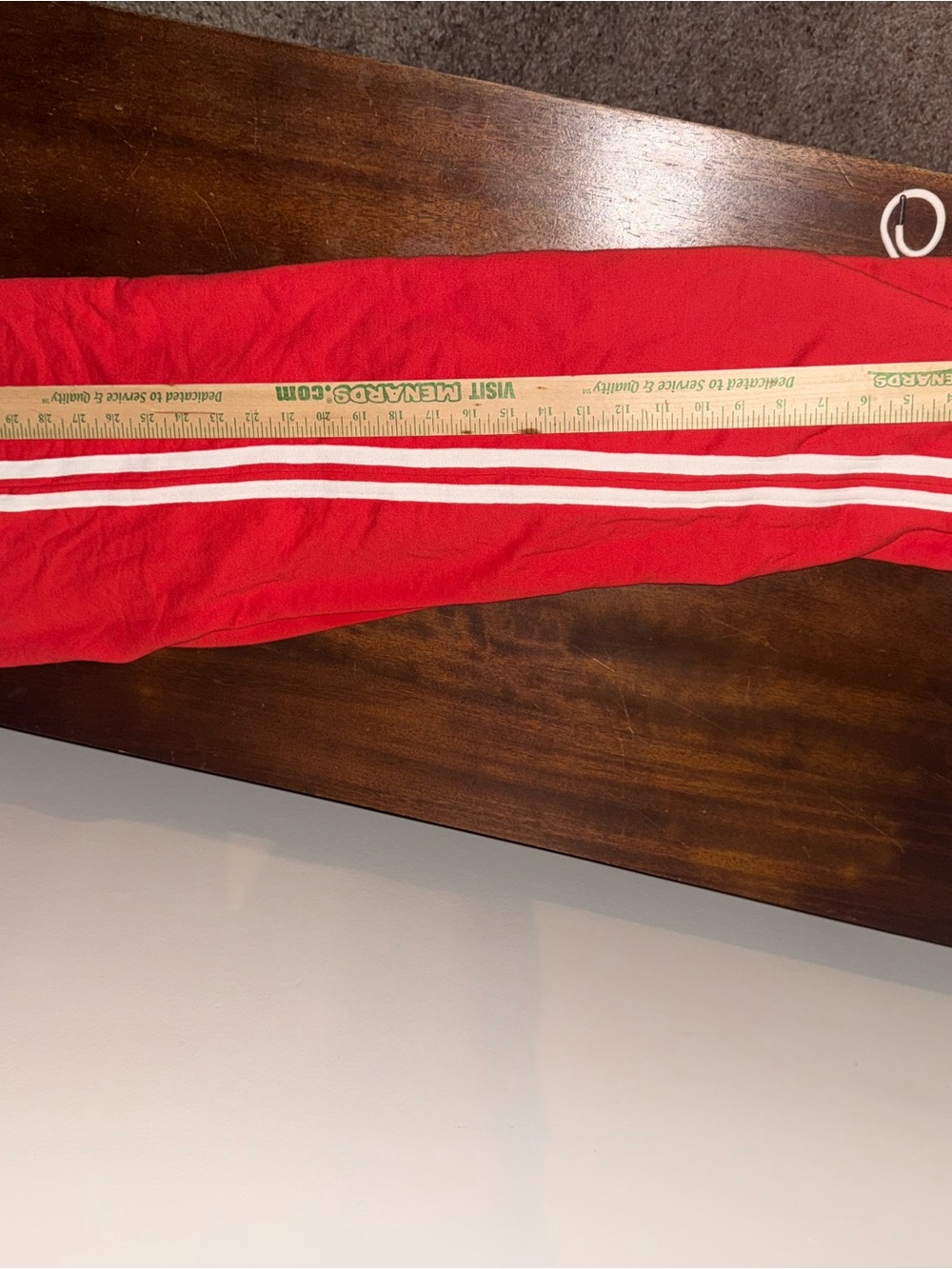 Universal Thread Red Wide Leg Pants with White Side Stripes